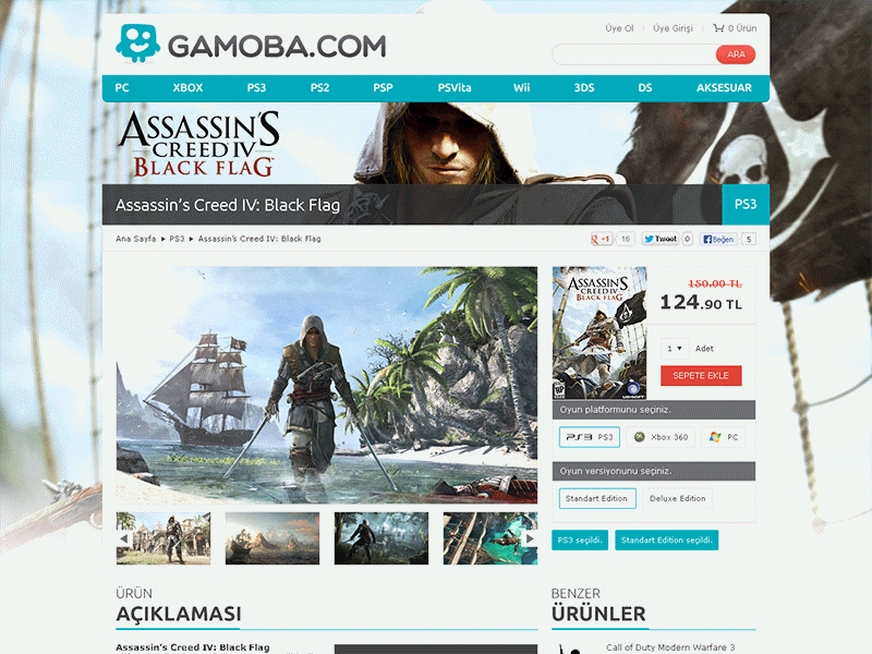 Game Store Site Product Page background ecommerce flat flat design game product ui video game web design website