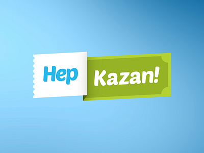 Hep Kazan app logo application flat logo