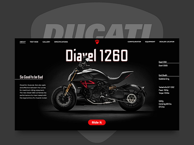 Ducati Diavel 1260 Promo Page Concept