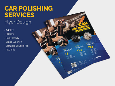 Car Polishing Services Flyer Template Design a4 flyer a4 paper a4 size black blue brochure design brochure template car design details flyer flyer design flyer template graphic graphic design graphics polishing template templatedesign templates