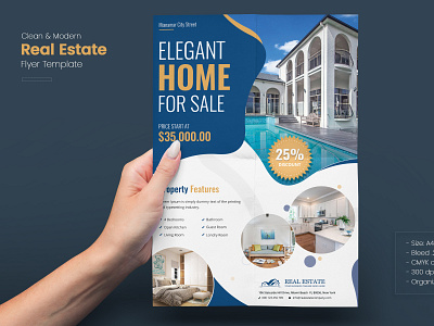 Clean and Modern Real Estate or Property Flyer Template