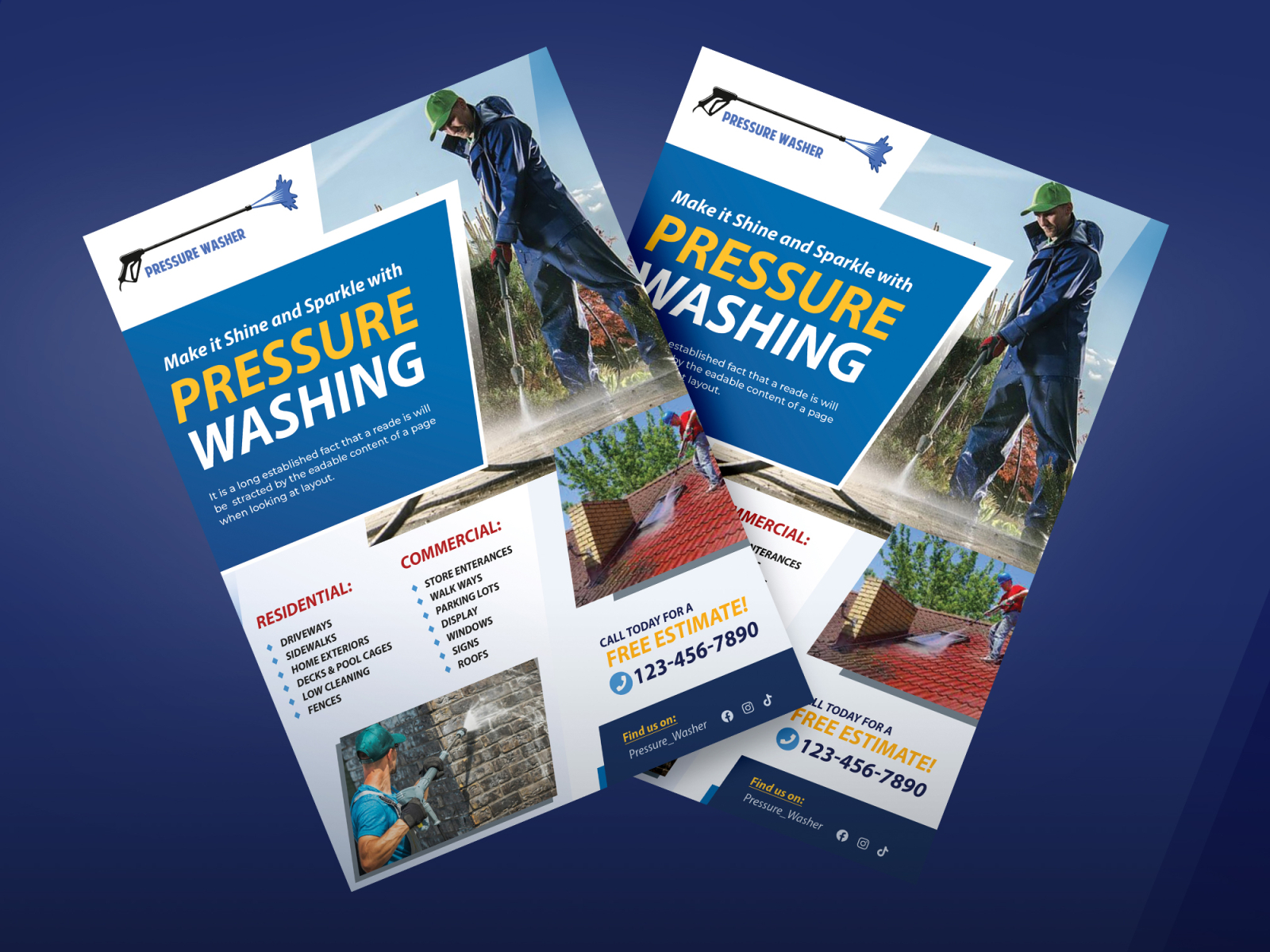 Best Pressure Washing Flyer Template by Fazlul Haque on Dribbble