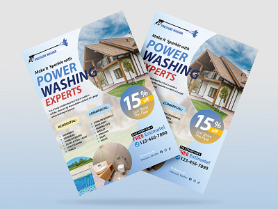 Power Washing Service Flyer Template Design