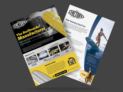 Surfboard Marketing Flyer Design Project