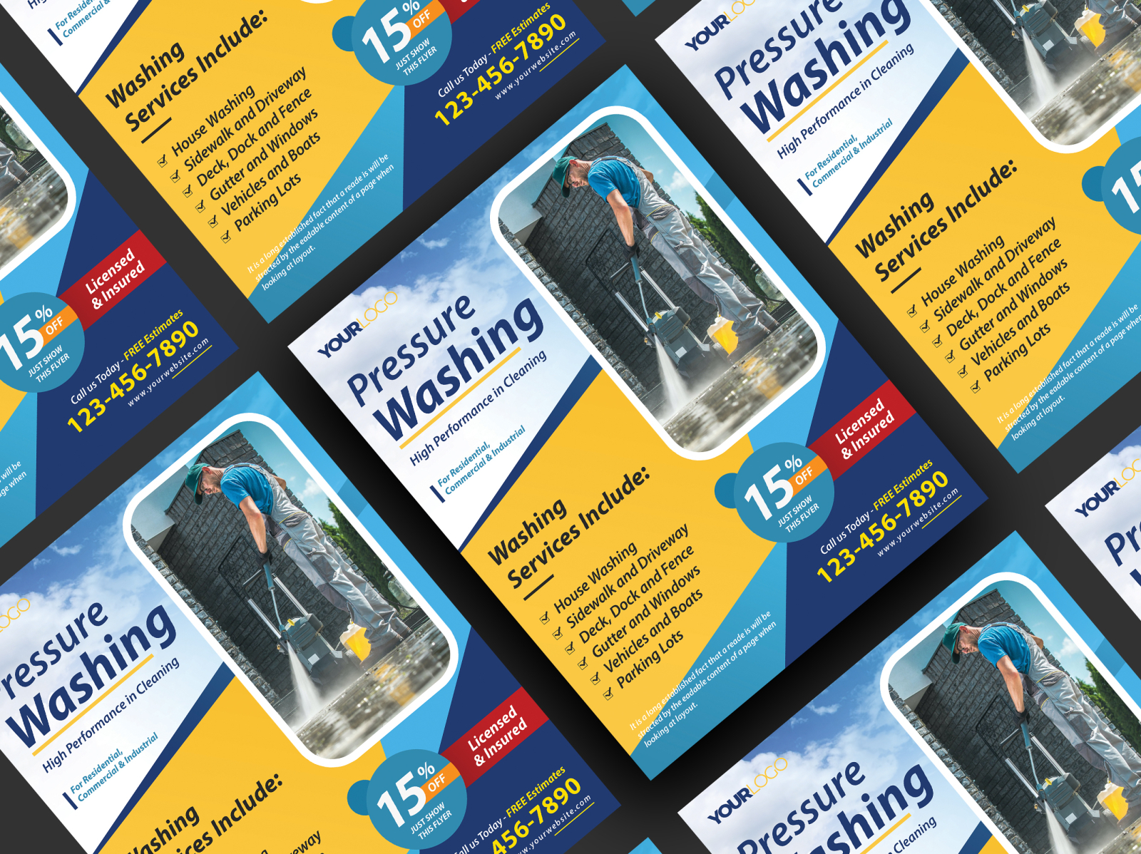 Pressure washing flyer template by Fazlul Haque on Dribbble