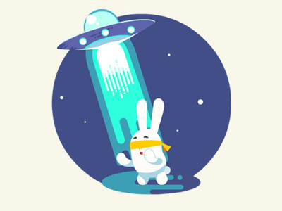 lost in universe-404 page bunny hide and seek rabbit ufo