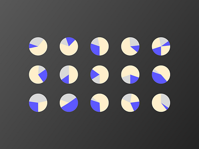 Pie black blue gold illustration pie chart round