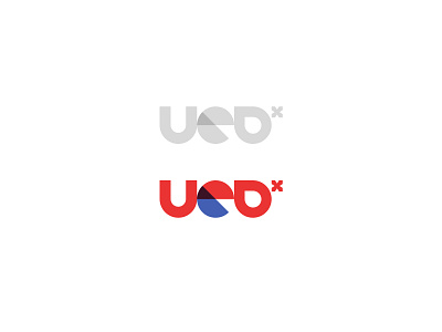 UEDx Logo Concept blue branding design illustration logo red vector visual identity