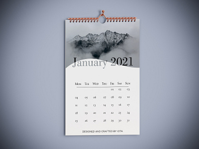 Creative Yearly Calendar Design.