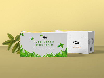 Package design for Green tea brand. brand identity branding design graphic design green tea label design green tea package design label design package design packaging packaging mockup tea packaging
