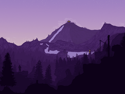 A Purple Journey design hero area illustration landscape landscape illustration mountain mountain landscape