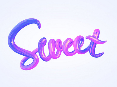 sweet 3d lettering