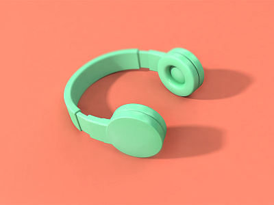 candy headset 3d c4d headset modeling