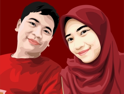 vector art couple by muhammadlukman on Dribbble