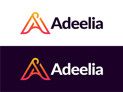 Adeelia │ Logo design a letter app branding business clean colorful contrast creative logo design minimalist professional simple startup