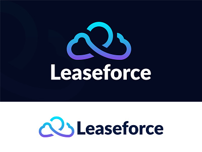 Leaseforce │ Logo design branding business cloud colorful contrast creative design dynamic gradient illustration lease logo logo design minimal minimalist professional