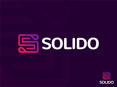 Solido │ Logo design branding business clean colorful contrast creative gradient logo design minimal minimalist professional s letter simple