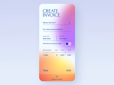 Daily? UI 46 - Invoice daily ui dr strange drawer experimental glass invoice mobile