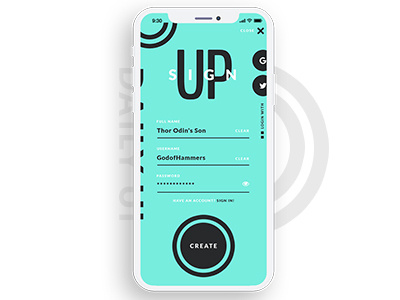 DailyUI - 001 - Sign Up