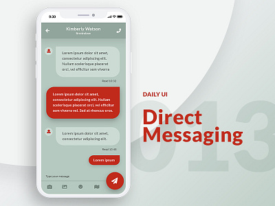 DailyUI - 013 - Direct Messaging daily ui direct messaging mobile