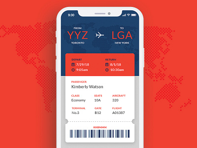 DailyUI - 024 - Boarding Pass