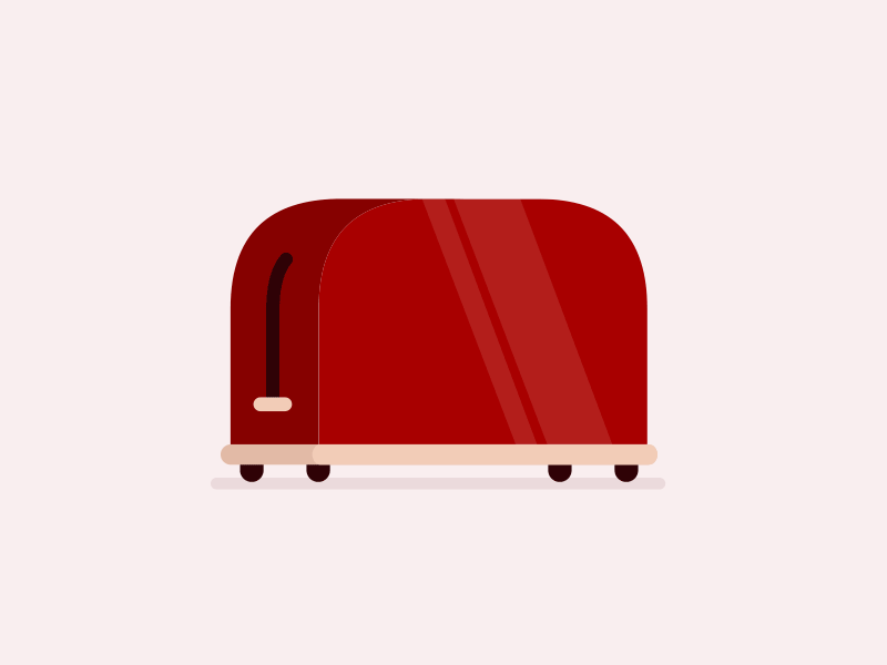 Toaster after effects animation breakfast gif illustration toaster vector