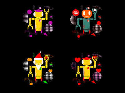 LogoBot in different moods