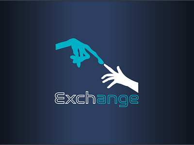 Exchange design illustration logo typography vector