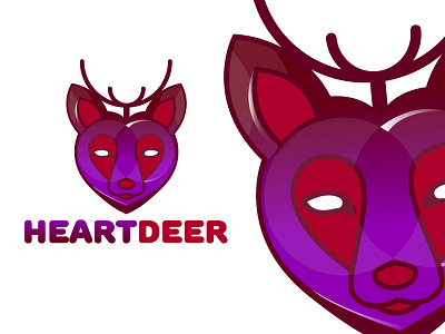 Heart Deer deer logo logo logo design logo designer logo services logotype minimal minimal logo minimalist