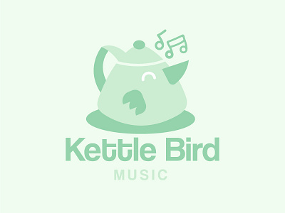 Kettle Bird Music logo logo design logotype minimal minimal logo minimalist negative space negative space logo