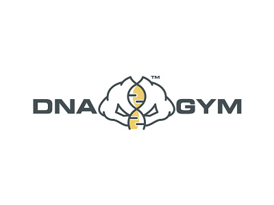 DNA Gym Logo dna dna logo gym gym logo logo logo design logotype minimal minimal logo minimalist
