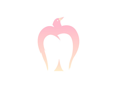 Tooth Bird - A Caring dentist Logo logo logo design logotype minimal minimal logo minimalist negative space negative space logo