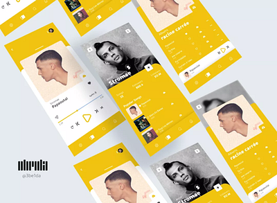 Music app UI adobe adobexd app artist design illustration music music app song ui ux yellow