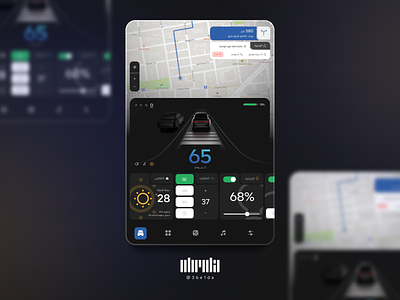 Car Dashboard UI car dark dashboard delivery figma home screen interface speed ui ux