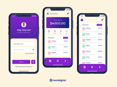 Fintech Mobile App UIUX