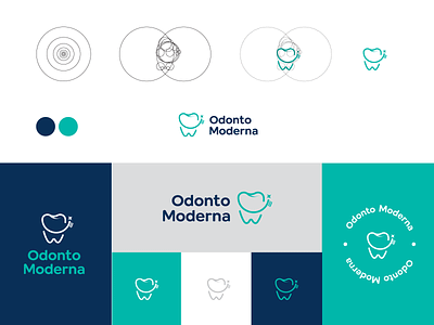odontomoderna brand branding dentist dentist logo design doctor golden ratio goldenratio logo logodesign process tooth