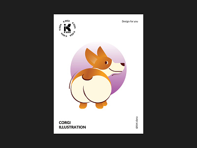 Corgi Illustration animal animals corgi design dog dogs graphic design illustration logo vector