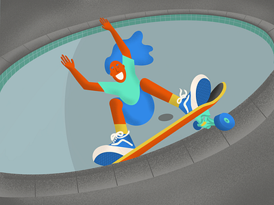 Skateboard Slash animation app art design flat graphic design illustration minimal vector website