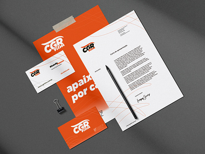 Papelaria CGR Film branding graphic design logo