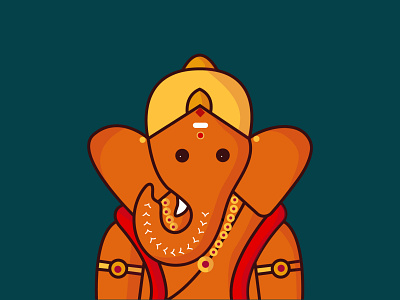Ganesha adobe illustrator design desigodicons ganesha icon iconography illustration indian illustrator indian mythology