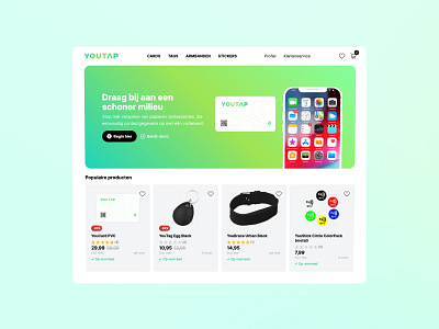 E-commerce homepage