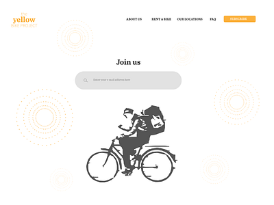 The Yellow Bike Project branding design illustration illustrator landing page logo minimal ui ux