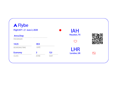 Boarding Pass design illustration minimal ui