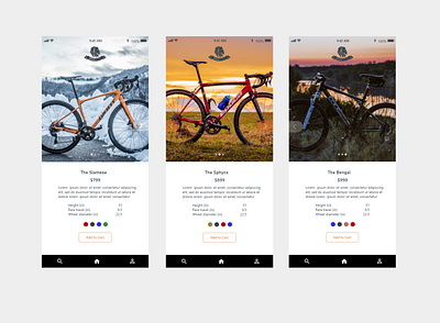 Roar Bikes design illustration minimal ui ux