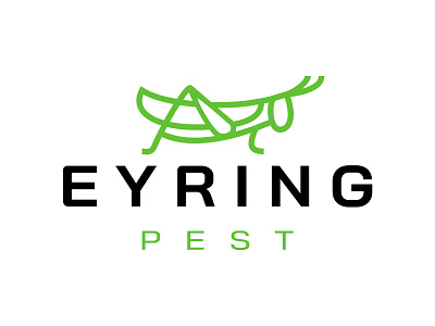 Eyring Pest Logo brand identity branding grasshopper logo logo design pest pest control