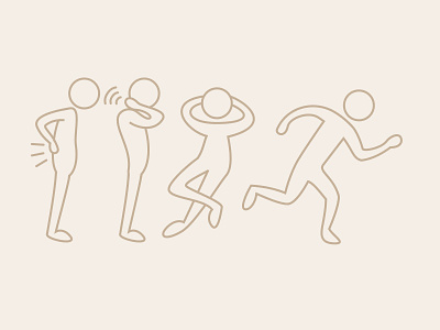 Chiropractic Icons active art back pain chiropractic design health healthcare human icon icon design illustration neck pain physical performance relaxation running running man ui ux uxui vectorart