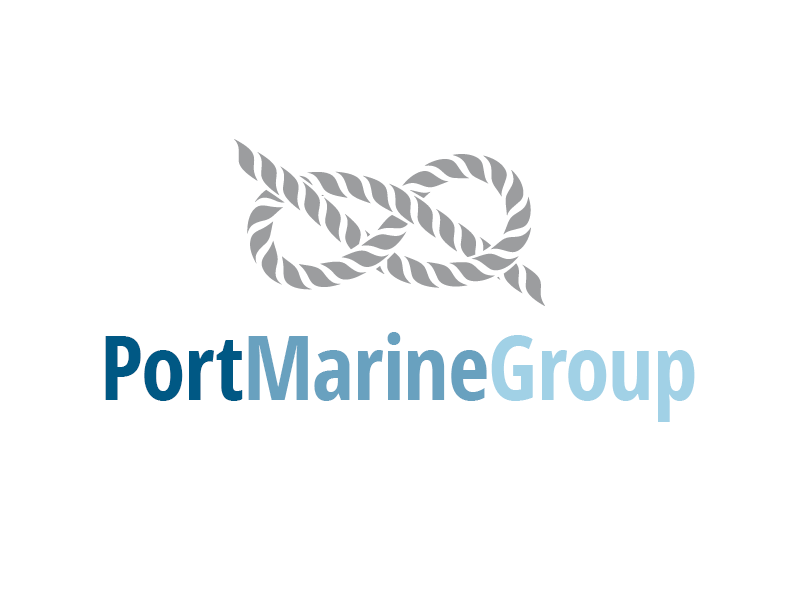 Portmarine Group Ltd design sailor transportation forwarding sea knot logo