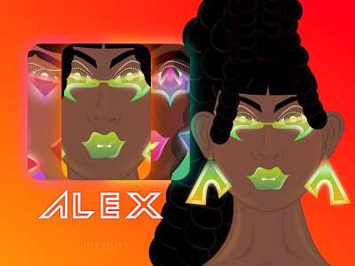 Toxic Trio: Alex art character color cosplay design female galaxy games illustration illustrator neon superhero universe vector visual