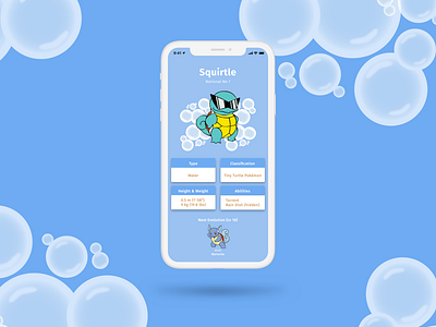 Squirtle Pokédex Profile - Daily UI 06