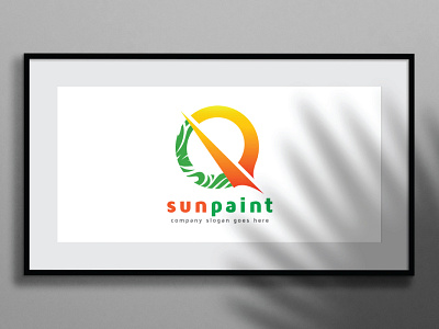 Paint Brush - Q Letter-type Painting Logo app art branding design graphic design illustration logo ui wallpaper